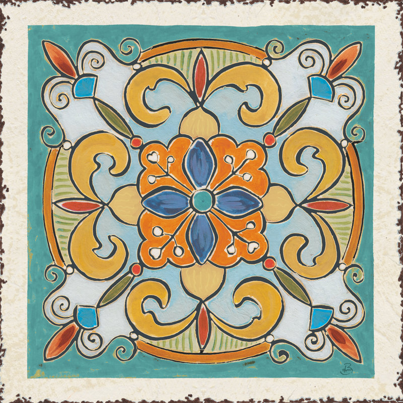 Mediterranean Flair VII by Daphne Brissonnet - Wrapped Canvas Painting, 76cm H x 76cm W 