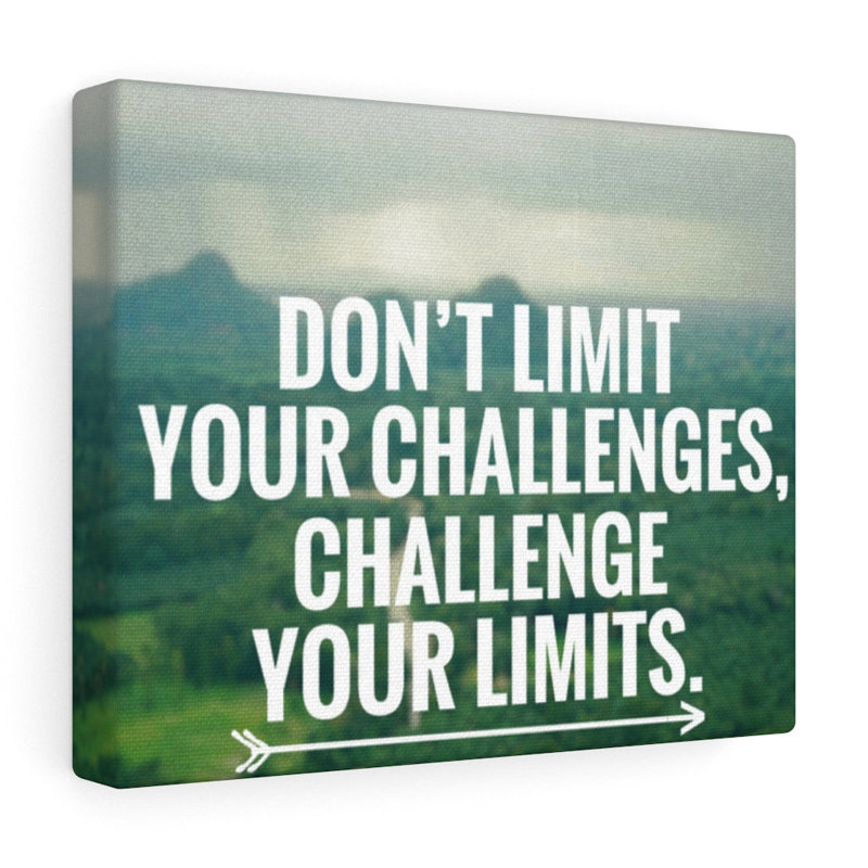 Don't Limit Your Challenges - Wrapped Canvas Print, 30cm H x 41cm W