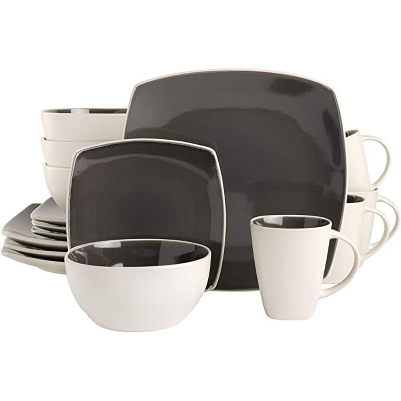 Vaisselle Ivy Bronx - service pour 4, Gris / Blanc