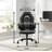 Home/Office Dual-Use Black Computer Chair, PU Leather Ergonomic Design, Adjustable With Lumbar Support And Swiveling Armrests-586649164