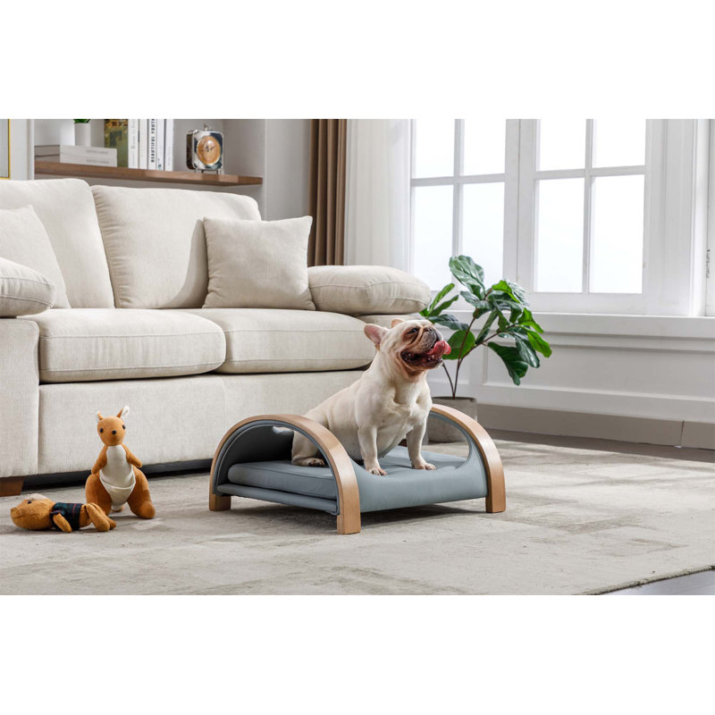 Lit pour chien avec lit Wilford Lily, Gris clair