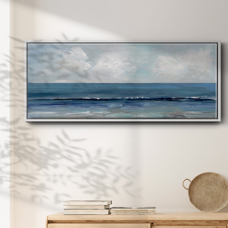 Blue Seas- Framed Canvas, 24" H x 60" W