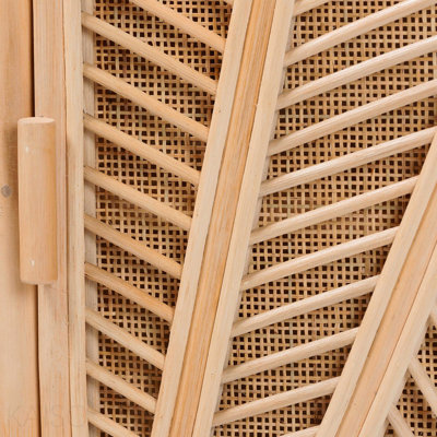 Natural Rattan 2-Door Storage Cabinet
