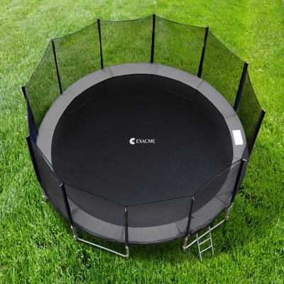 Newacme LLC Upgraded Double-Sided Trampoline Pad, Replacement Safety Spring Cover Round, Waterproof Tear-Resistant, No Hole For Pole