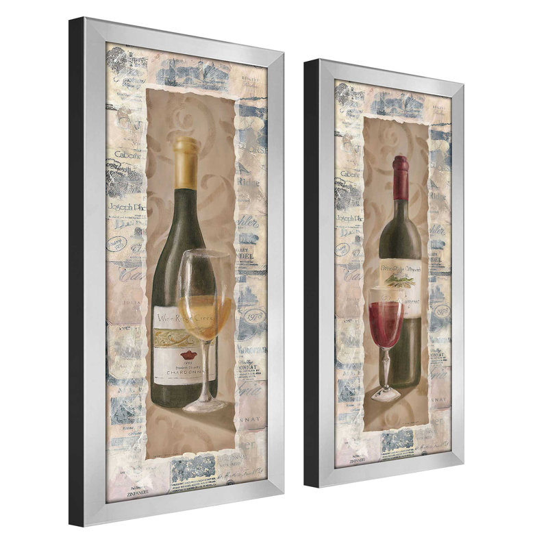 Ensemble de 2 pièces encadrées sur papier Wine Ridge Creek
