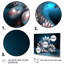 Fractal Universe en bleu futuriste - impression-993518342-993518344