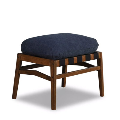 Mid Century Solid Wood Ottoman by Grain Wood Furniture