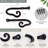 Black Metal Curtain Holdbacks, 1 Pair