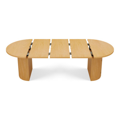 Extendable 43'' to 95" Extendable Dining Table with Hiden Storage Space