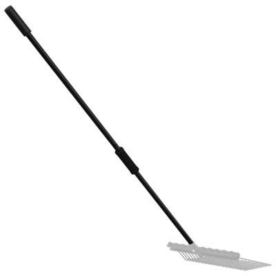 Poignée fourche Vidaxl en acier noir, 50,2 po de long pliable