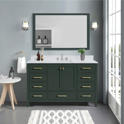 54'' Single Bathroom Vanity With Engineered Stone Top