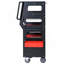 Chariot de diagnostic multifonctionnel à 4 niveaux avec chariot pivotant et verrouillable à 360 ° - noir et rouge