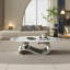 Luxury Oversize 51in. L Oval Coffee Table with Musical Note Base Modern Accent Piece for Living-546763712