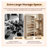 9-Tier Tall Shoe Cabinet with Adjustable Shelves, White Wood Shoe Storage Organizer for Entryway Hallway Living Room