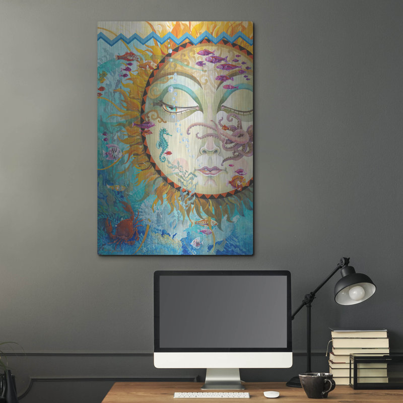 Red Barrel Studio® «Sunset» par David Galchutt, art mural en métal, H 36 po x l 24 po