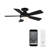 Odyssey 5- Blade Smart Flush Mount Ceiling Fan with Remote Control and LED Light Kit Included-57409107-55354985