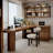 Nut-brown L-Shaped Solid Wood  desk-920297832-920297837