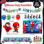 Ensemble de 30 fournitures de fête d'anniversaire Spidey and Friends, ensemble de décorations de fête pour enfants Spidey and Friends 