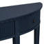 Console en pin avec tiroirs à rayures verticales et quatre pieds, bleu marine, assemblage facile pour le couloir de style U en placage de style minimaliste, grand rangement, construction, résidentiel