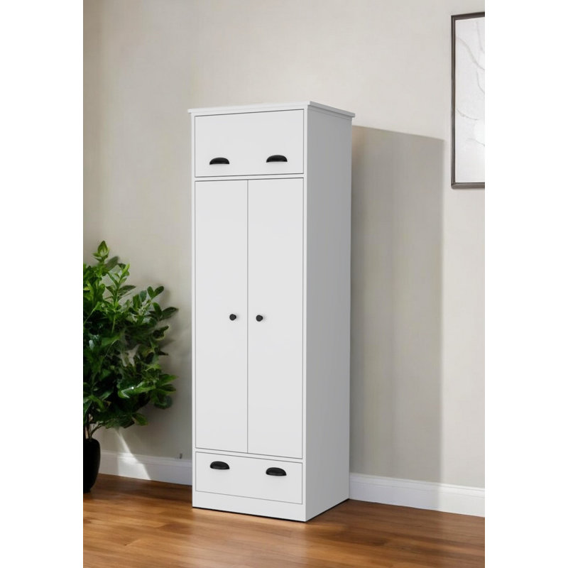 Commode combinée 23 po à tiroir blanc