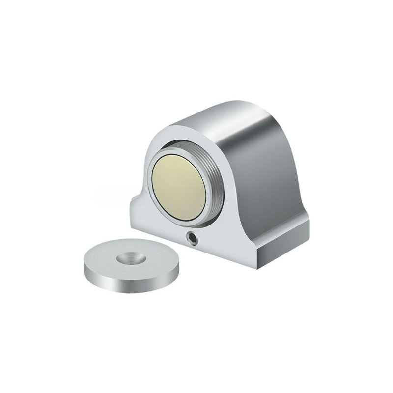 Door Stop, Polished Chrome