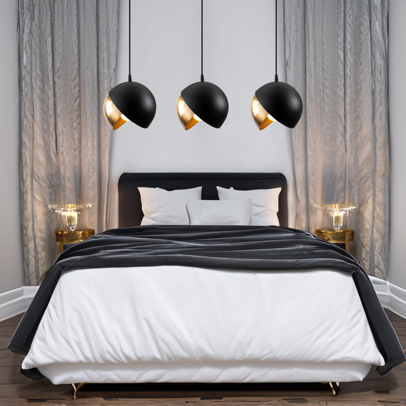 3 - Light Black,Gold LED Kitchen Island Pendant