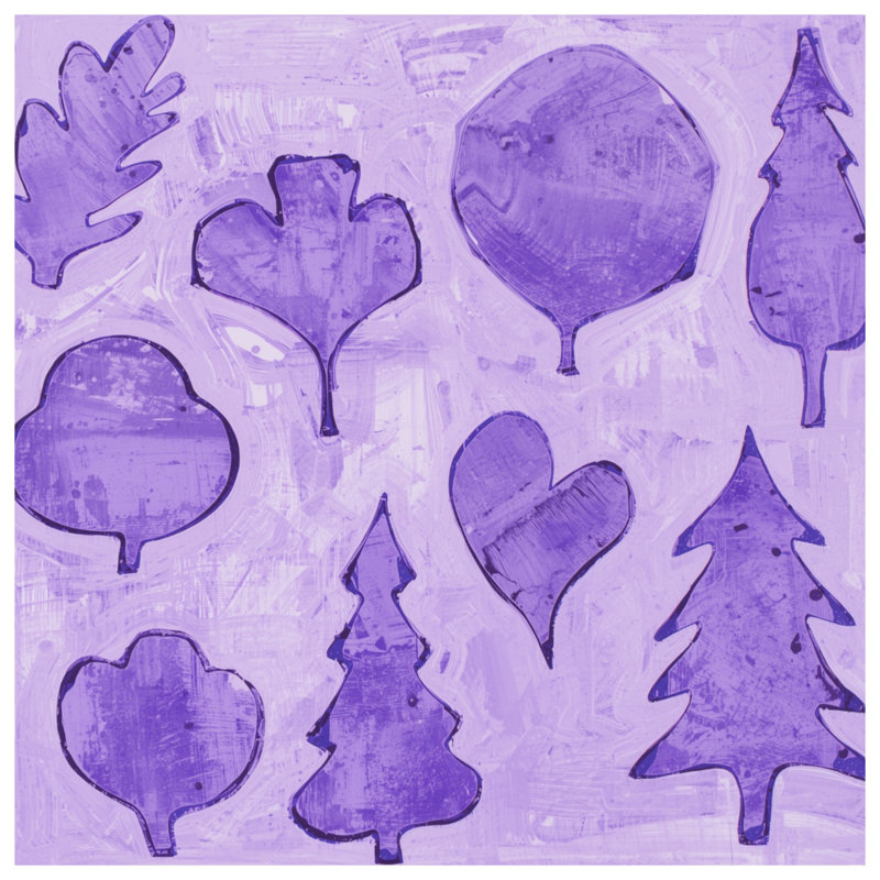 Housses de couette en forme d'arbre mauve, Grand lit