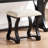 Unique Modern Bedroom Vanity Set W Stool Foldable Mirror Drawers Black Color MDF Veneer 1Pc Vanity Set-658677294