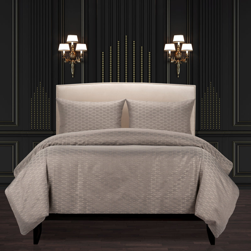 Star Attraction Luxury Single Duvet Cover, Twin Duvet Cover, Gray