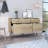 47" Natural Wood Four Drawer Double Dresser
