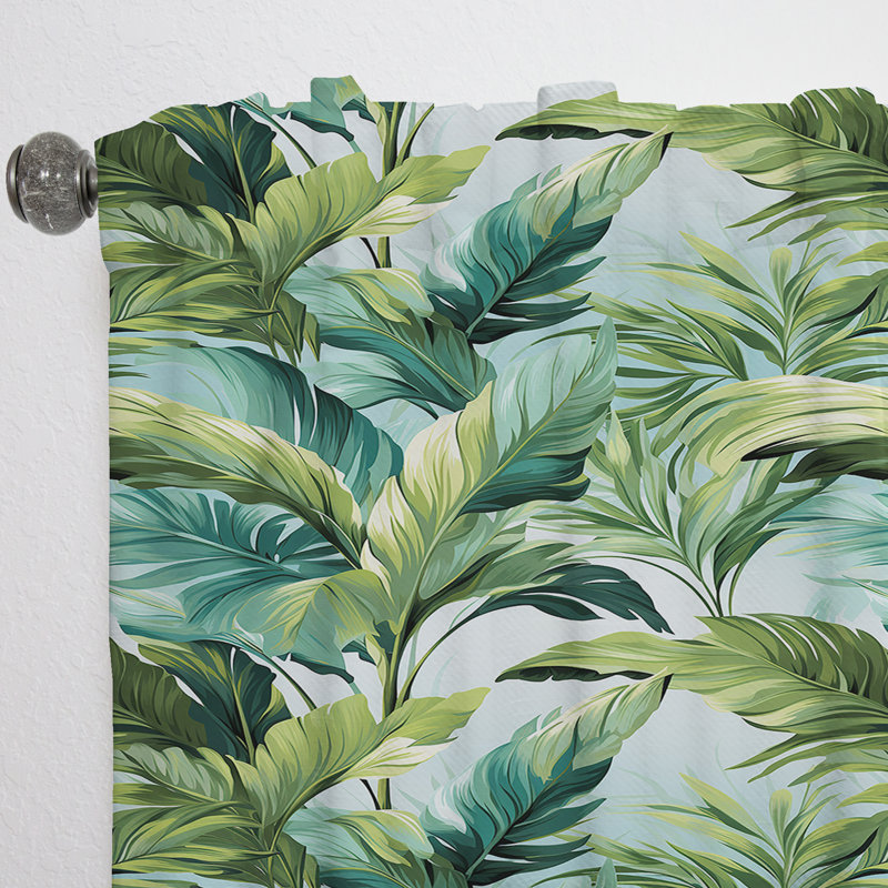 Palm Palm - motif tropical - rideau en velours tropical - obscurcissant - 1 panneau, L 52 po x L 120 po
