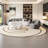 Dark grey curved negotiating sofa