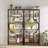 70.87" Tall Industrial Bookshelf, 6-Tier Vintage Brown Bookcase Open Shelvesfor Apartment, Office & Living Room