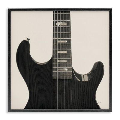  Black Electric Guitar Giclee Art by Deborah Revell
