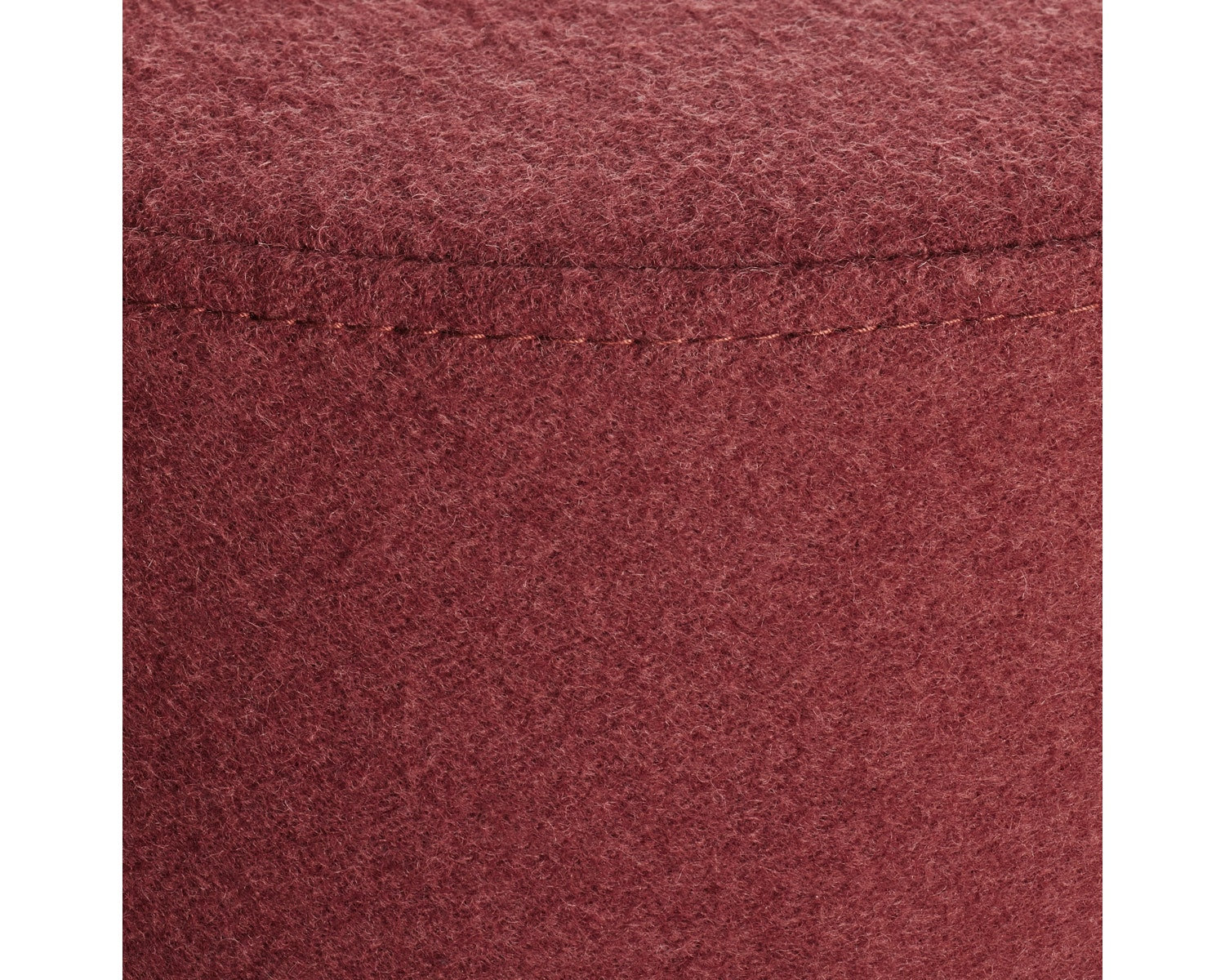 Bumper Upholstered Ottoman, Red