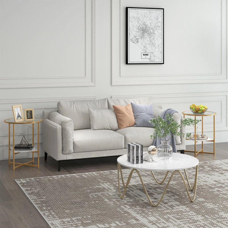 Melora Cross Legs Side Table Set