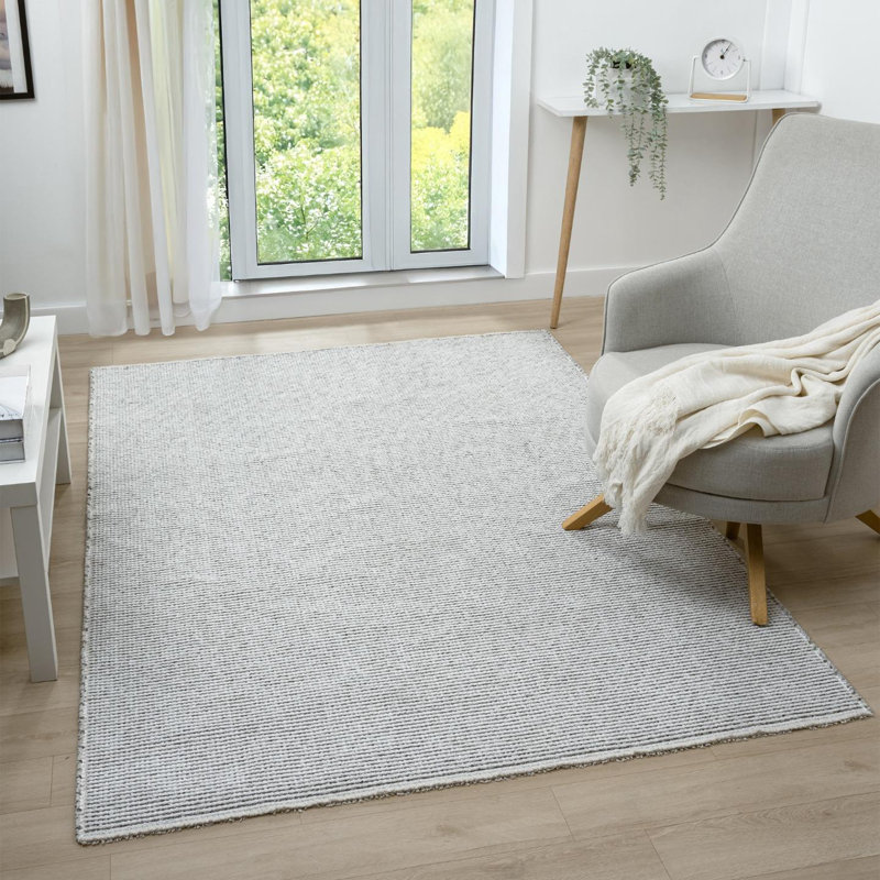 Tapis à deux tons à franges, Rectangulaire 8 pi x 10 pi