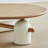 Cream-wind ash wood log creative end table