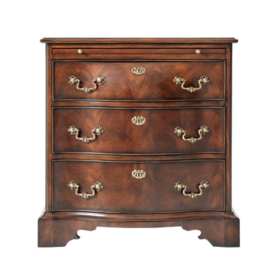 Table de chevet 3 tiroirs en bois massif avec acajou Althorp Living History