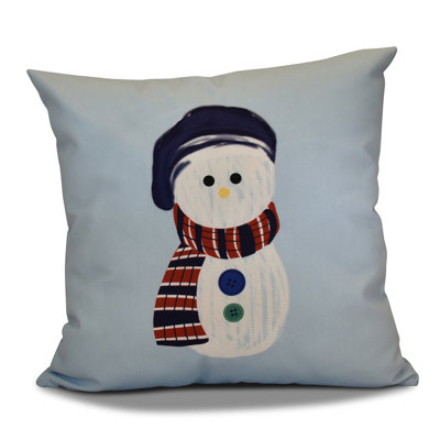 Housse de coussin d’extérieur carrée et insert sock snowman
