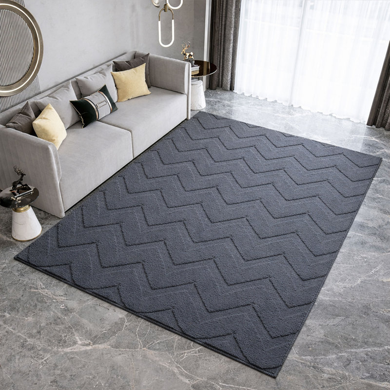 Aspire Homeware Modern Grey Geometric Area Rug, Grey, 80x150cm