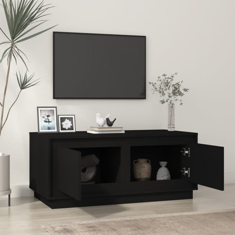 Edmore Block Coffee Table with Storage, Black