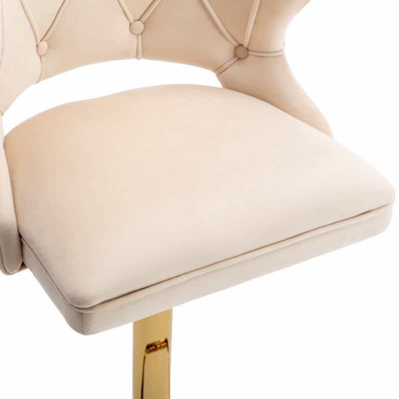 Tabouret pivotant à hauteur réglable Lounell, Beige