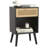 Rattan Side Table, Small Bedside Tables Natural Wood Nightstand With Drawer And Open Shelf, Modern Nightstand With Solid Legs-406591428