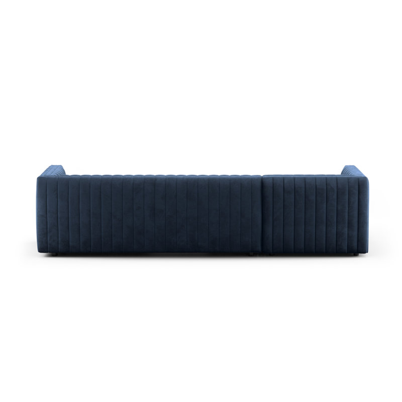 Augustine Chaise Sectional, 26" H X 105" W X 64" D, Orly Natural Velvet, Right Hand Facing