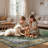 Machine Washable Non-Slip Green Oriental Area Rug-1683931757