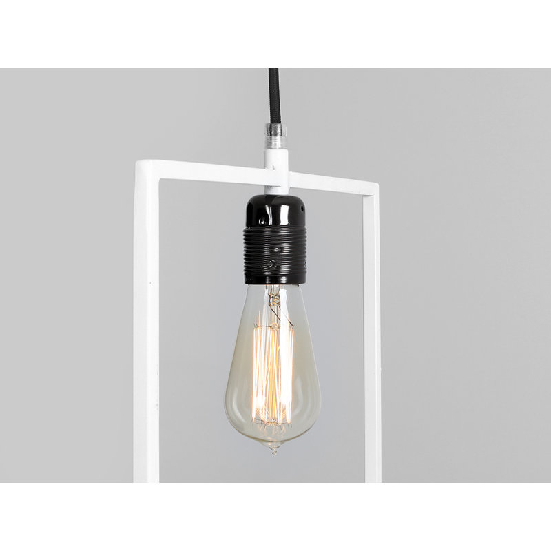 1 - Light White Square/Rectangle Pendant, White, 185cm H x 35cm W x 5cm D
