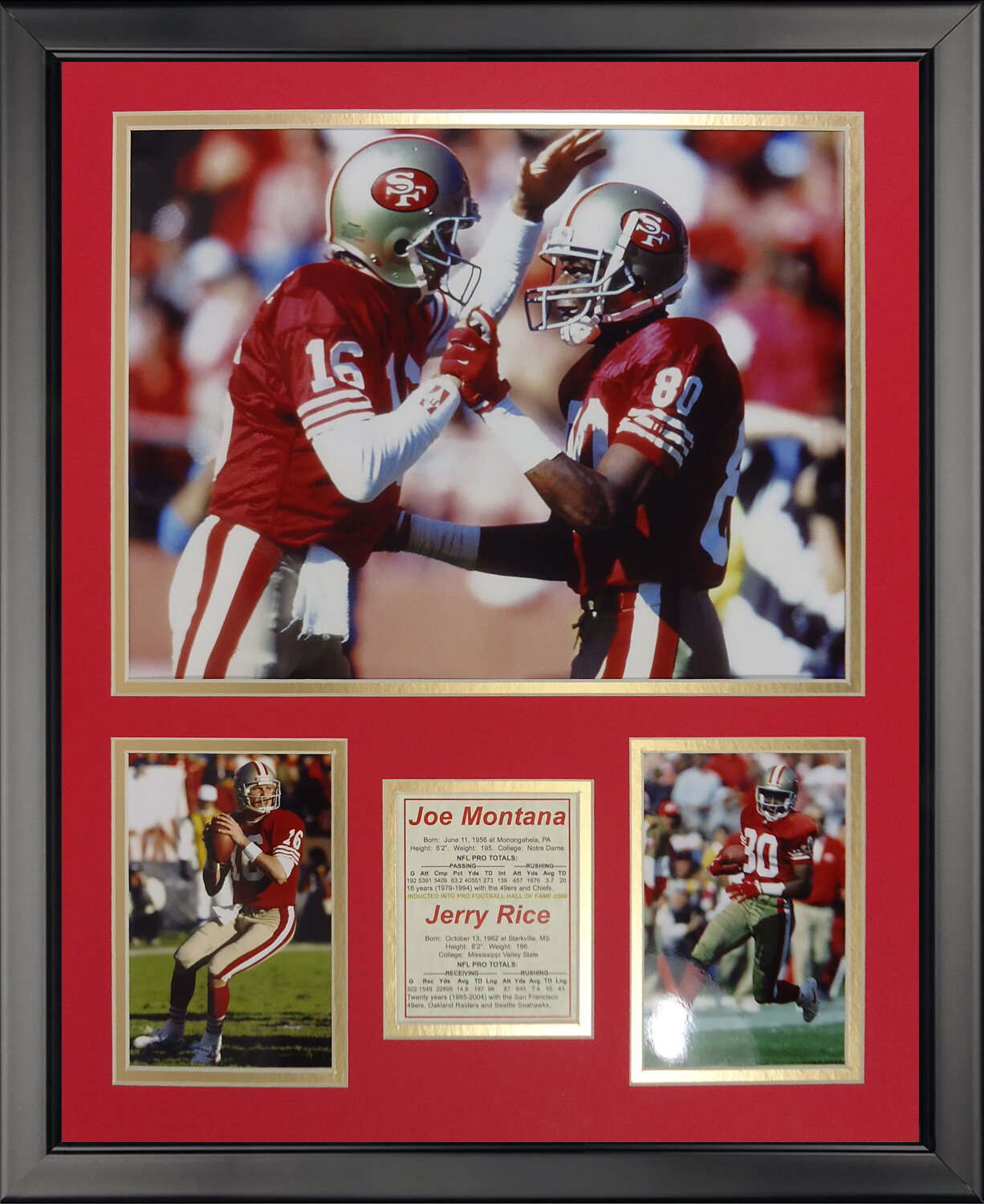 San Francisco 49ers NFL Helmet Shadowbox w/Jerry Rice card