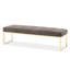 Banc d'appoint en velours Dahlia - Chocolat