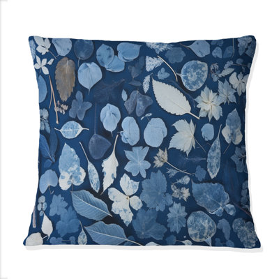 Coussin décoratif rétro Botanicals en bleu délavé rétro VI - Abstract Botanicals